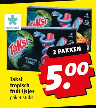 Aanbieding: Taksi tropisch fruit ijsjes