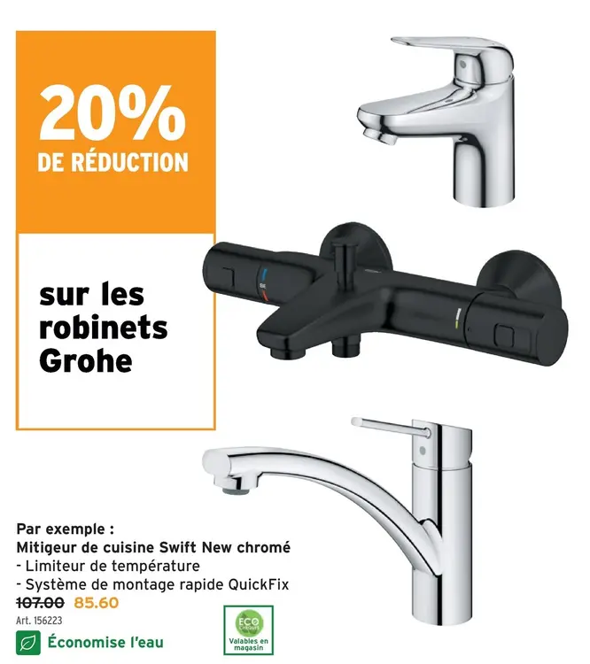 Offre: Mitigeur de cuisine Swift New chromé
