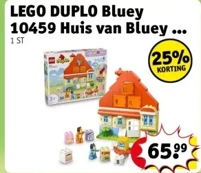 Aanbieding: LEGO DUPLO Bluey 10459 Huis van Bluey en haar Familie met Geheugenspel