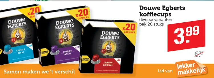 Aanbieding: Douwe Egberts koffiecups