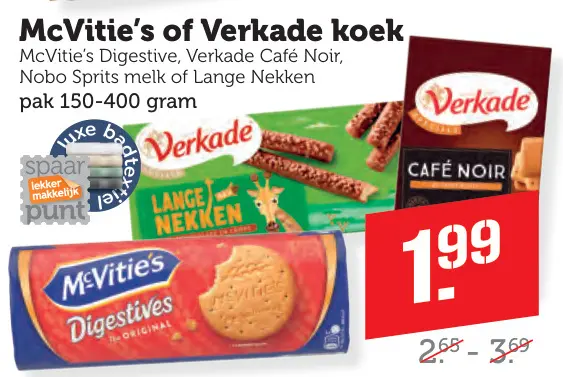 Aanbieding: McVitie's of Verkade koek