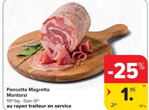 Offre: Pancetta Magretta