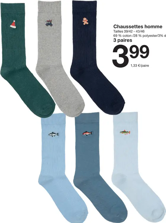 Offre: Chaussettes homme