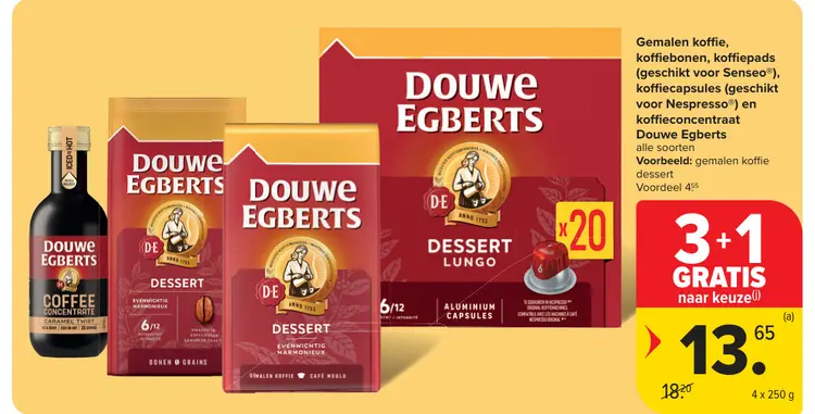 Promotie: Gemalen koffie, koffiebonen, koffiepads (gesc