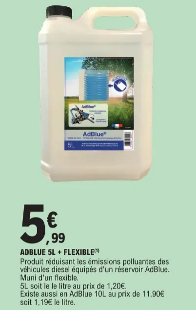 Offre: Adblue 5l + flexible