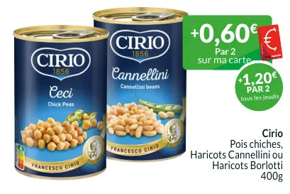 Offre: Pois chiches, Haricots Cannellini ou Haricots