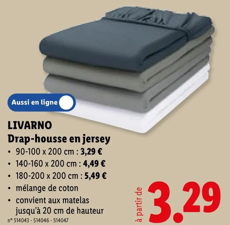 Offre: Drap-housse en jersey