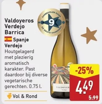 Aanbieding: Valdoyeros Verdejo Barrica
