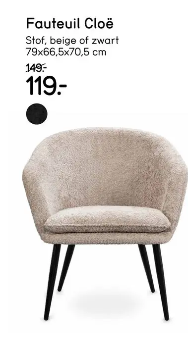 Aanbieding: Fauteuil Cloë