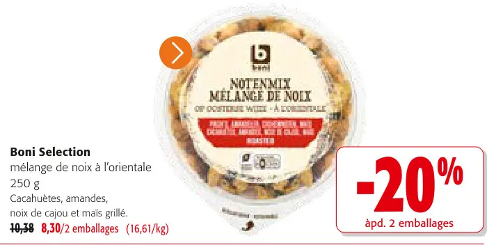 Offre: Mélange de noix à l'orientale