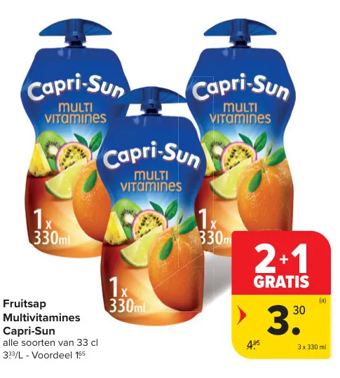 Promotie: Fruitsap Multivitamines