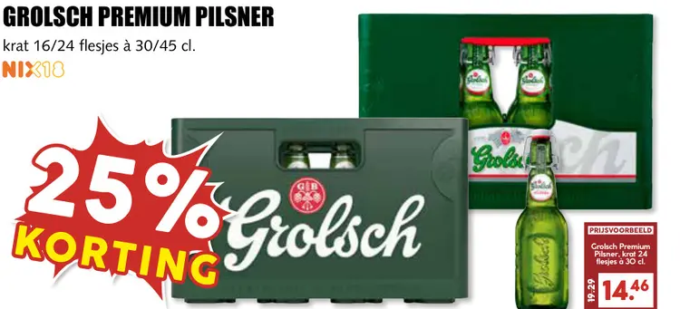Aanbieding: Grolsch premium pilsner