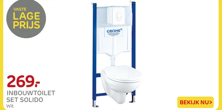 Aanbieding: Inbouwtoilet set solido