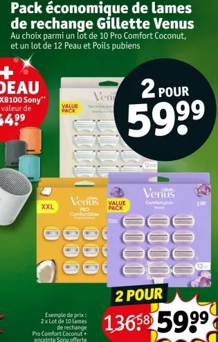 Offre: Pack économique de lames de rechange Gillette Venus