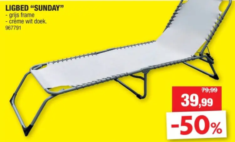 Promotie: Ligbed "sunday"