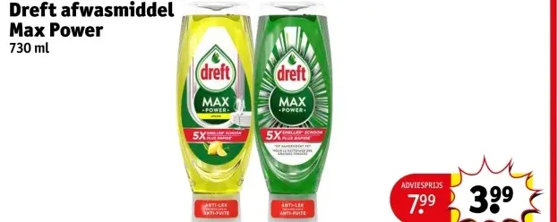 Aanbieding: afwasmiddel Max Power