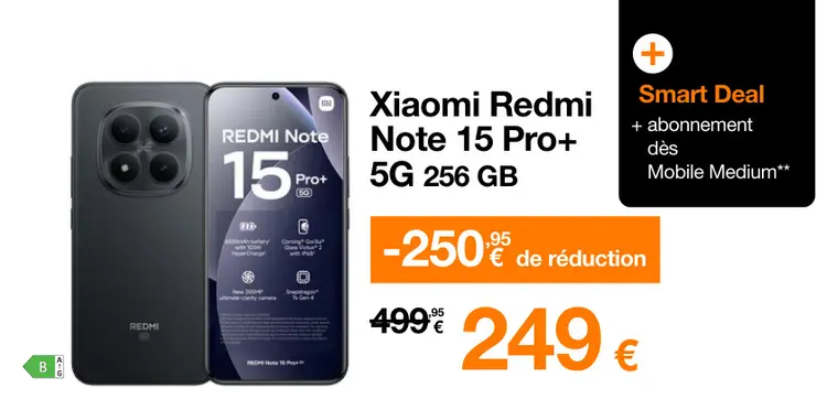Offre: Xiaomi Redmi Note 15 Pro+
