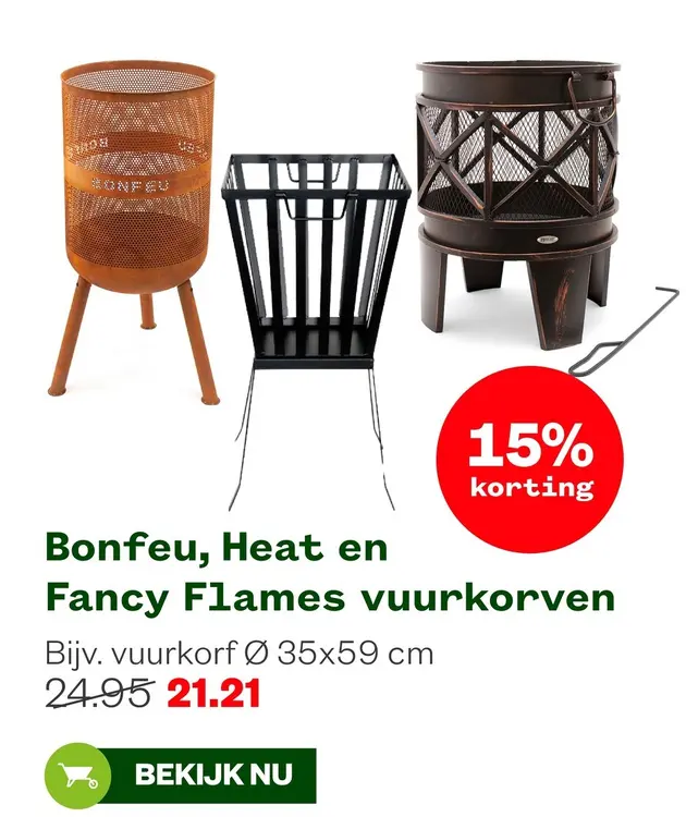 Aanbieding: Bonfeu, Heat en Fancy Flames vuurkorven