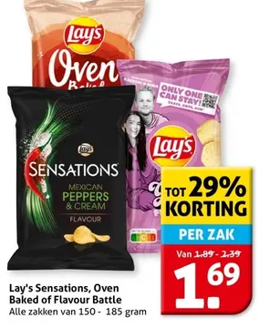 Aanbieding: Lay's Sensations, Oven Baked of Flavour Battle