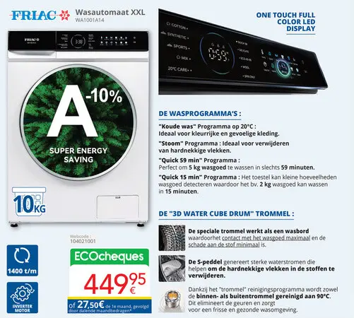 Promotie: Wasautomaat XXL