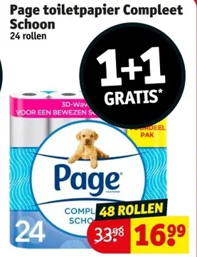 Aanbieding: Page toiletpapier Compleet Schoon