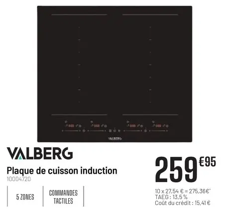 Offre: Plaque de cuisson induction