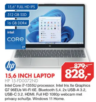 Aanbieding: 15,6 inch laptop