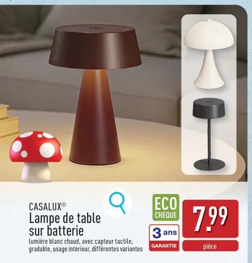 Offre: Lampe de table sur batterie