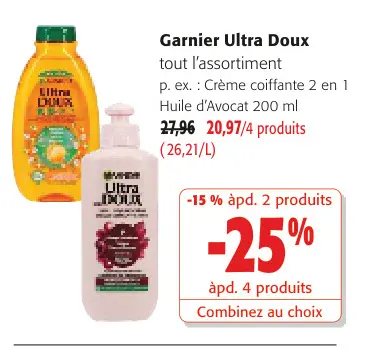 Offre: Garnier Ultra Doux