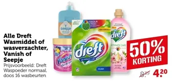 Aanbieding: Alle Dreft Wasmiddel of wasverzachter, Vanish of Seepje