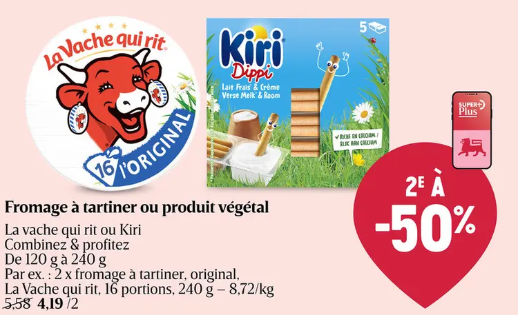 Offre: Fromage à tartiner ou produit végétal
