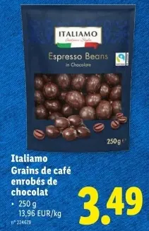 Offre: Italiamo Grains de café enrobés de chocolat