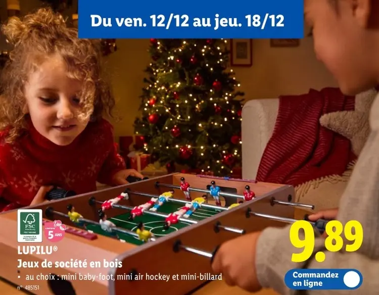 Offre: Jeux de société en bois