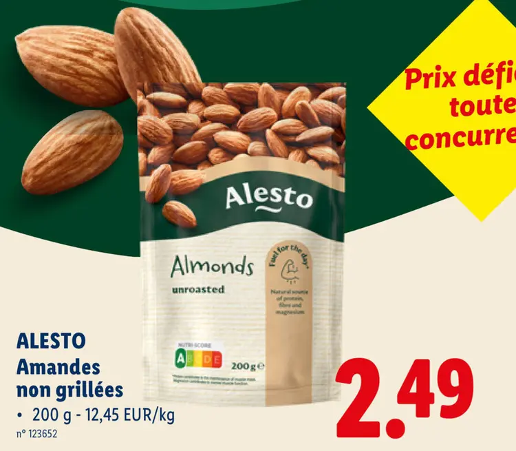 Offre: Amandes non grillées