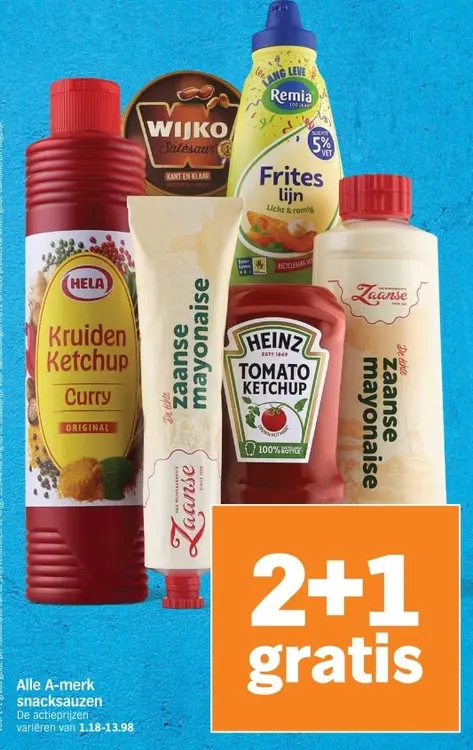 Aanbieding: A-merk snacksauzen