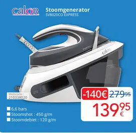 Promotie: Stoomgenerator SV8020CO EXPRESS