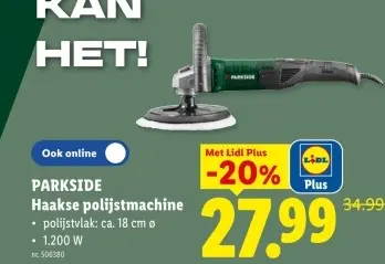 Promotie: Haakse polijstmachine