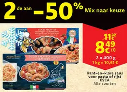 Aanbieding: Kant-en-klare saus voor pasta of rijst