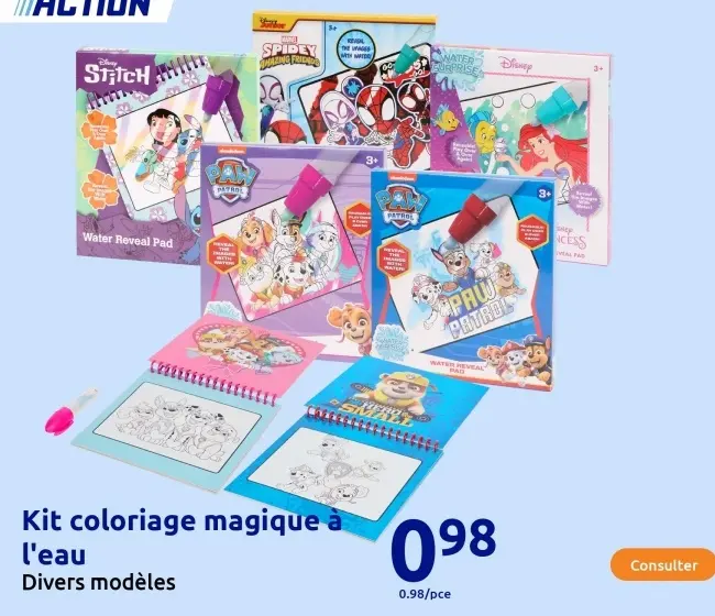 Offre: Kit coloriage magique à l'eau