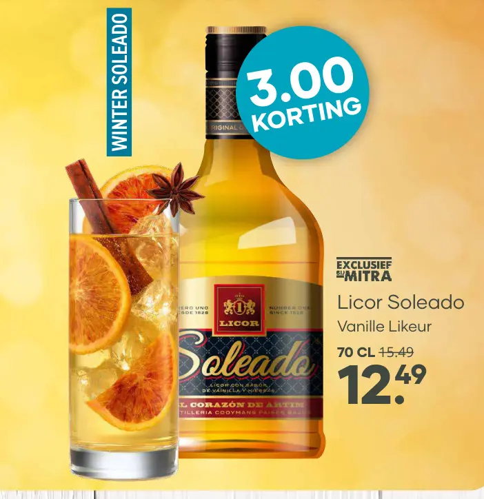 Aanbieding: Licor Soleado Vanille Likeur