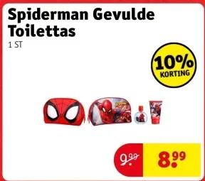 Aanbieding: Spiderman Gevulde Toilettas