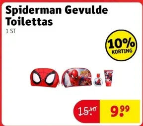 Aanbieding: Spiderman Gevulde Toilettas