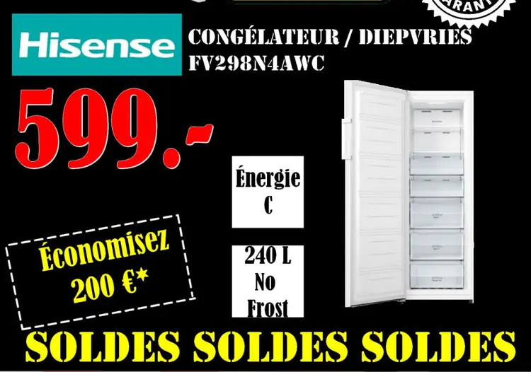 Promotie: Congélateur / diepvries fv298n4awc
