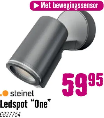 Aanbieding: LED Buitenspot One met sensor antraciet
