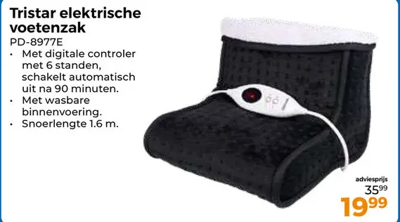 Aanbieding: Tristar elektrische voetenzak