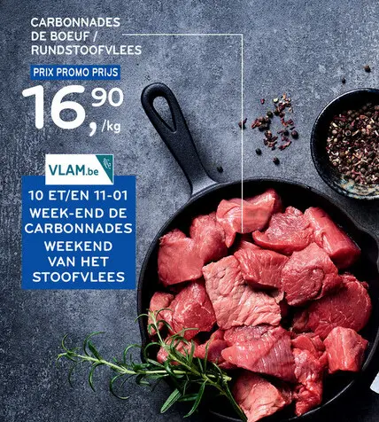 Offre: Carbonnades de boeuf / rundstoofvlees