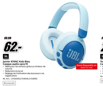 Offre: Junior 470NC Kids Bleu Casque audio sans fil