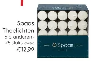 Aanbieding: Spaas Theelichten