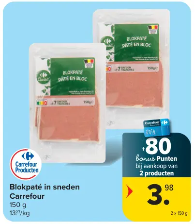 Aanbieding: Blokpaté in sneden