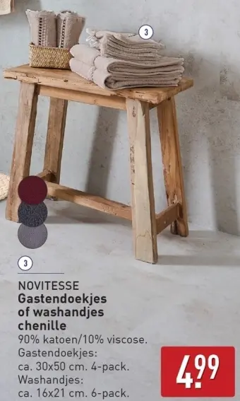 Aanbieding: Gastendoekjes of washandjes chenille